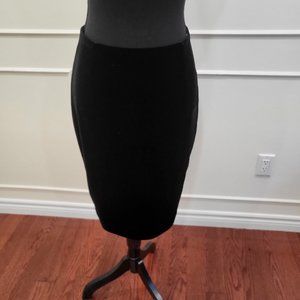 White House Black Market skirt, black, size 4, velvet